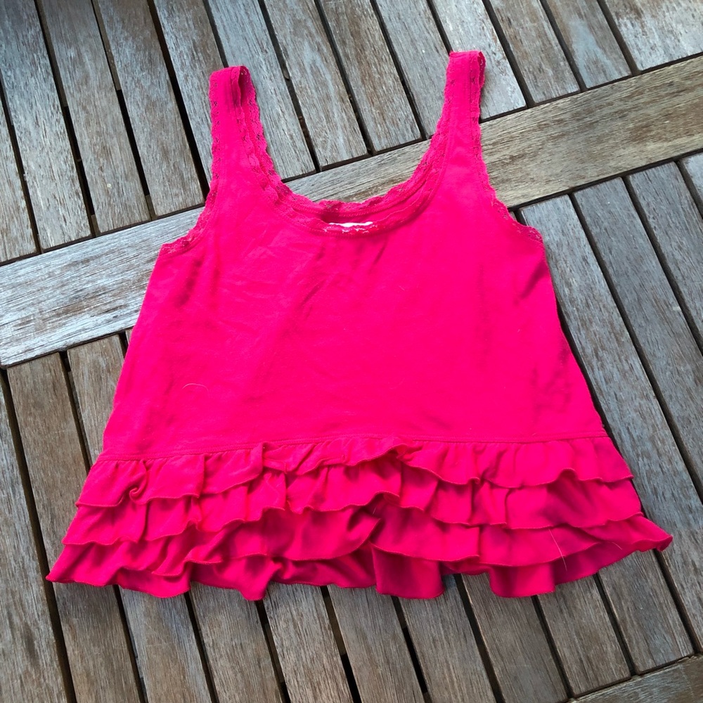 Ruffled tank top